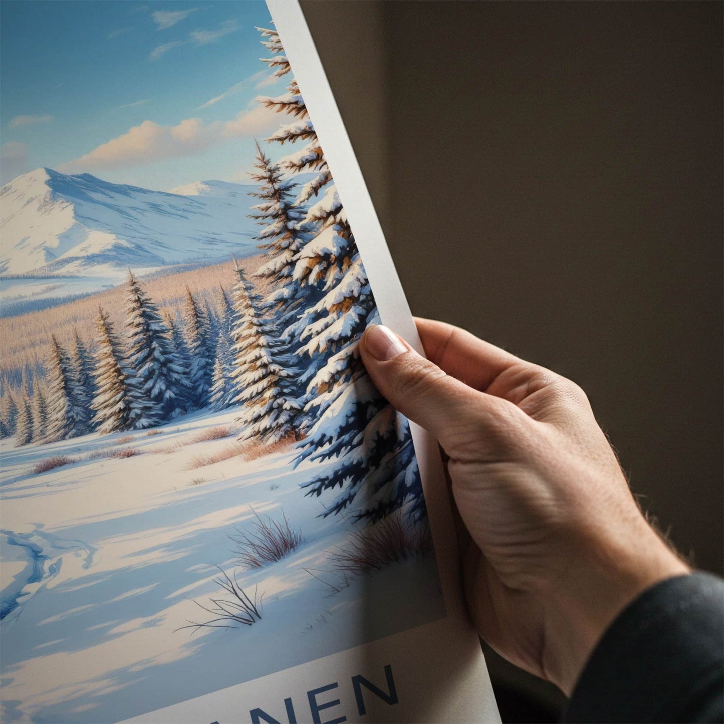 Kakslauttanen Poster - Finland Wall Art - Winter Forest Path Home Decor