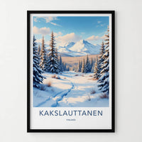 Kakslauttanen Poster - Finland Wall Art - Winter Forest Path Home Decor