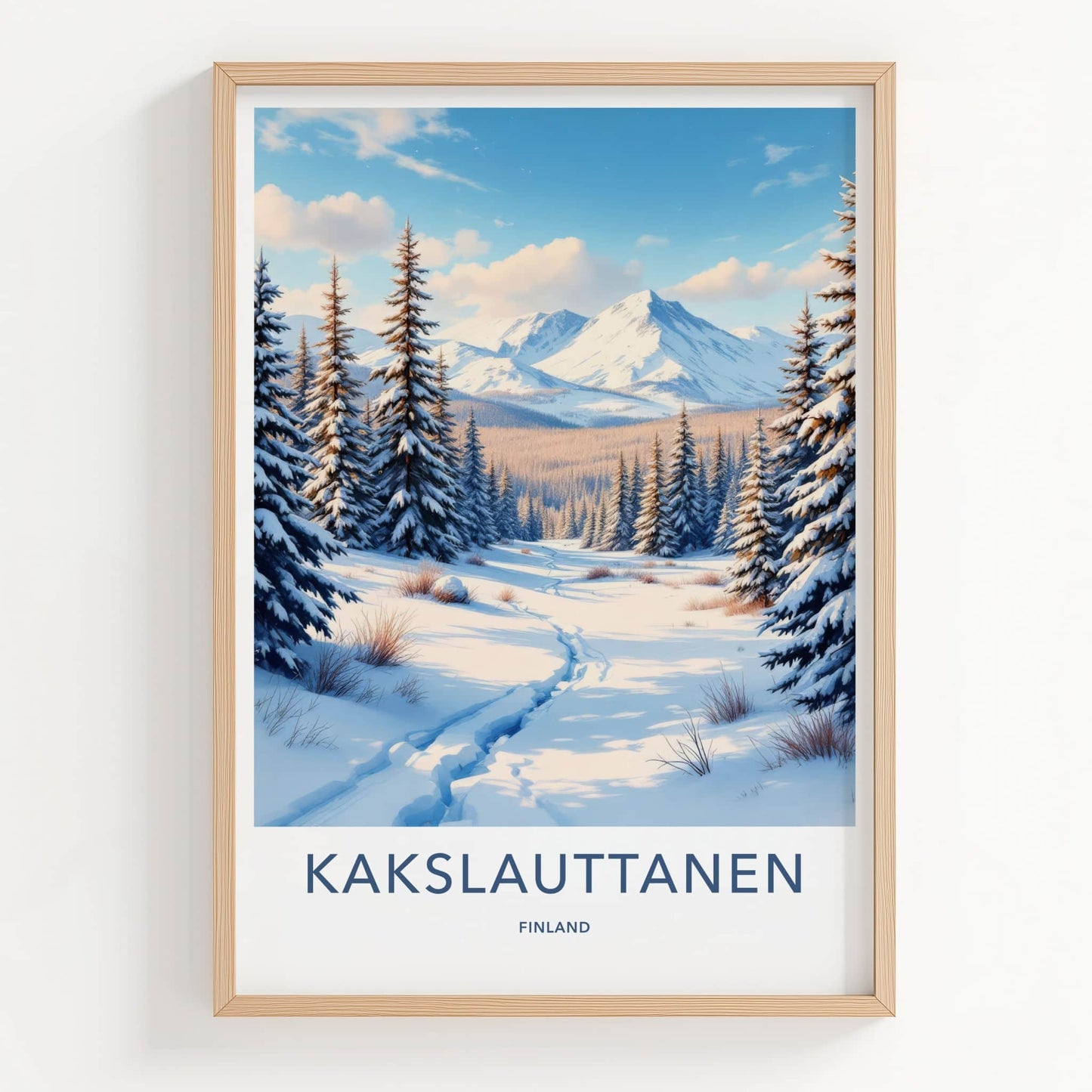 Kakslauttanen Poster - Finland Wall Art - Winter Forest Path Home Decor
