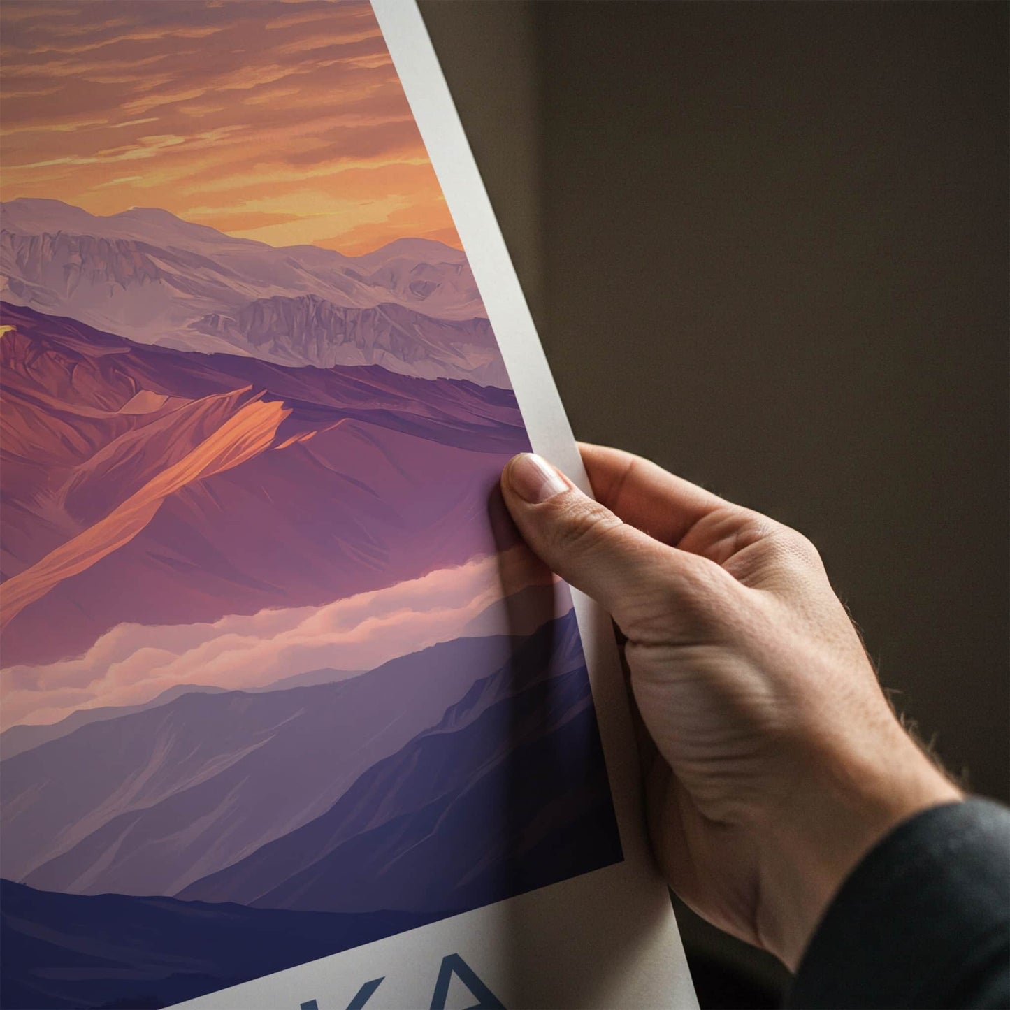 Kalanka Poster - India Travel Art - Uttarakhand Himalayan Sunrise Peaks Home Decor
