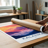 Kalanka Poster - India Wall Art - Uttarakhand Vibrant Mountain Sunset Gift