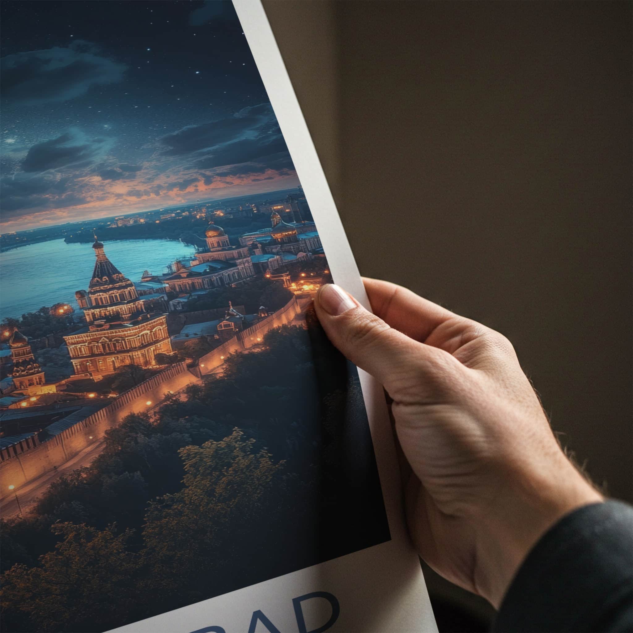 Kaliningrad Poster - Russia Travel Art - Starry City Vista Home Decor