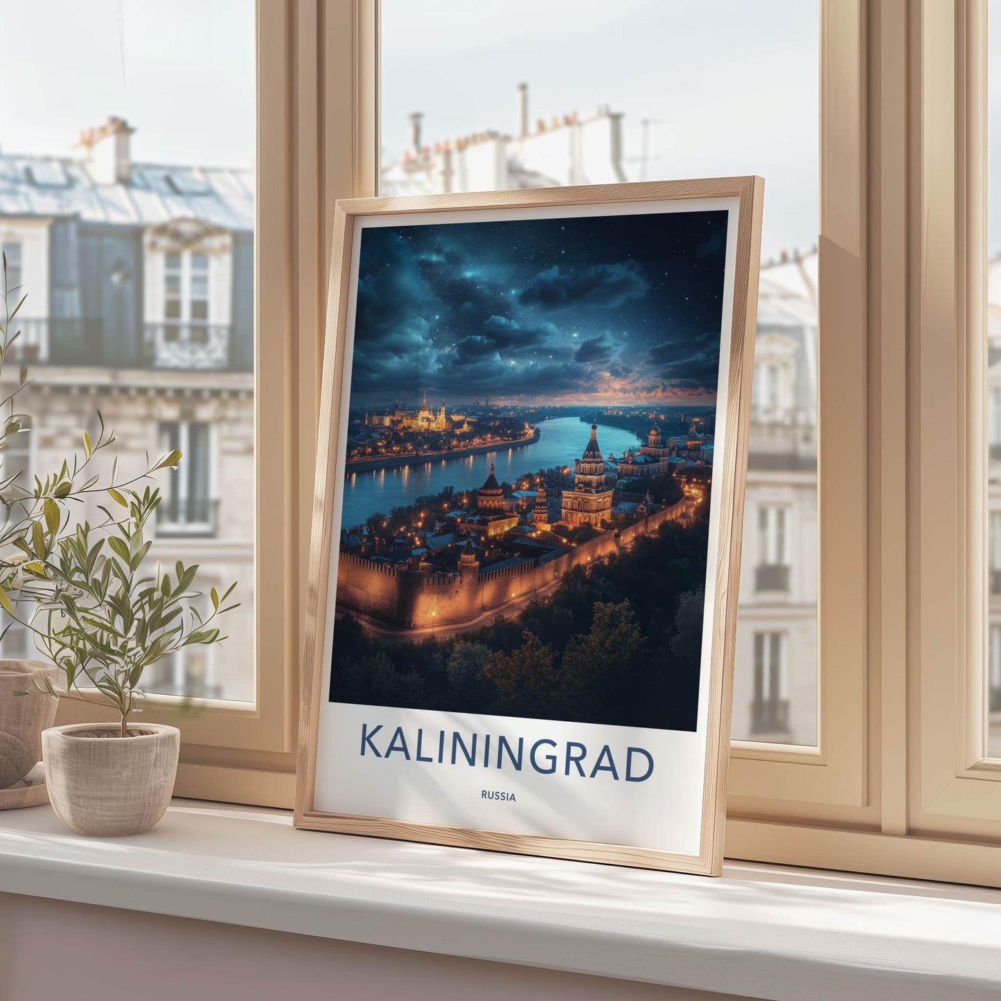 Kaliningrad Poster - Russia Travel Art - Starry City Vista Home Decor