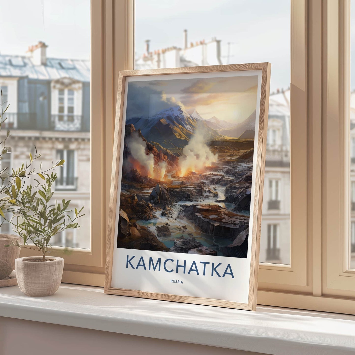 Kamchatka Poster - Russia Art Print - Steaming River Valley Home Decor