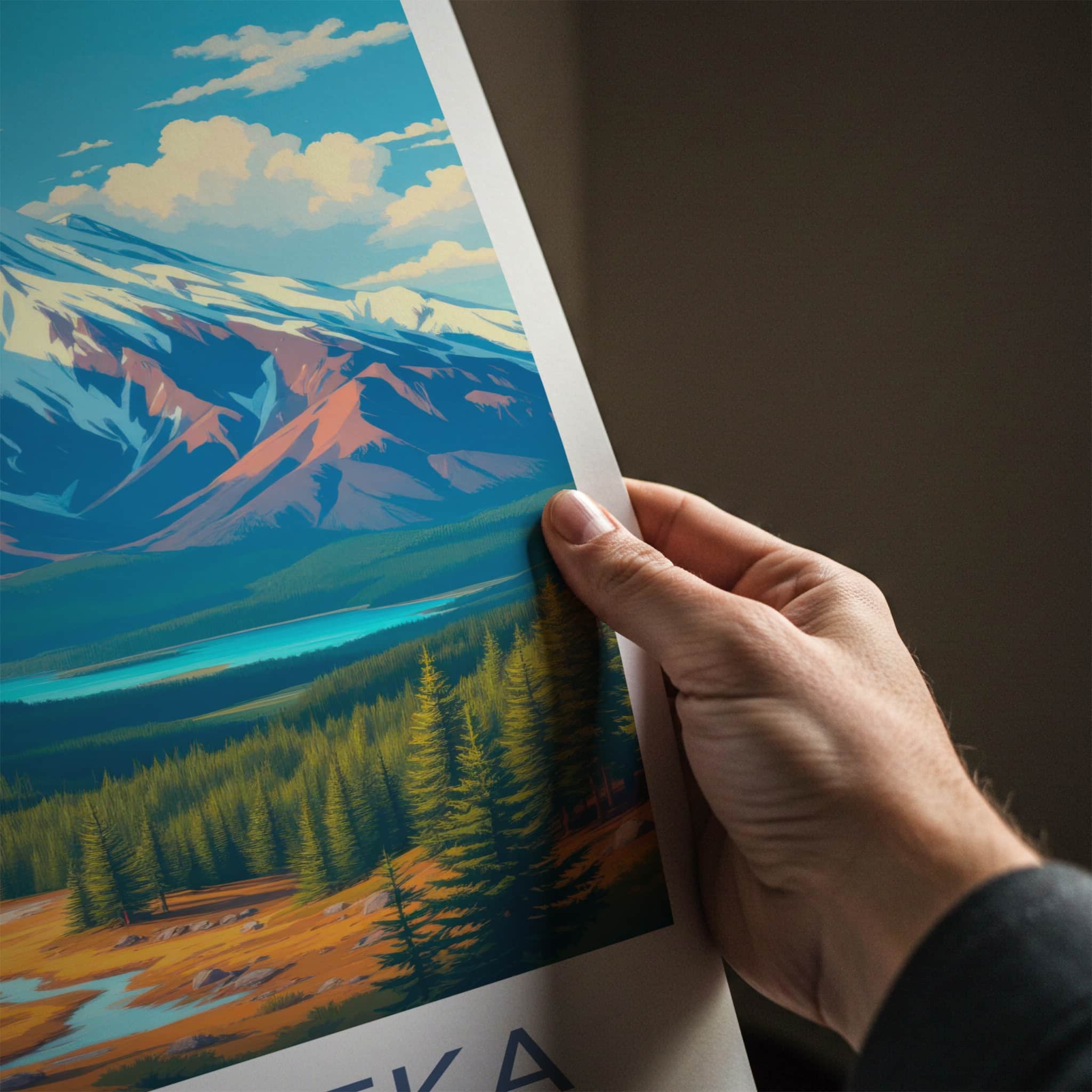 Kamchatka Poster - Russia Travel Art - Snowy Mountain Geyser Home Decor