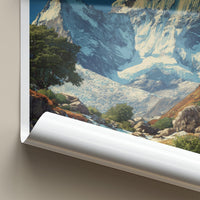 Kamet Poster - India Travel Art - Uttarakhand Glacier Peaks Wall Decor