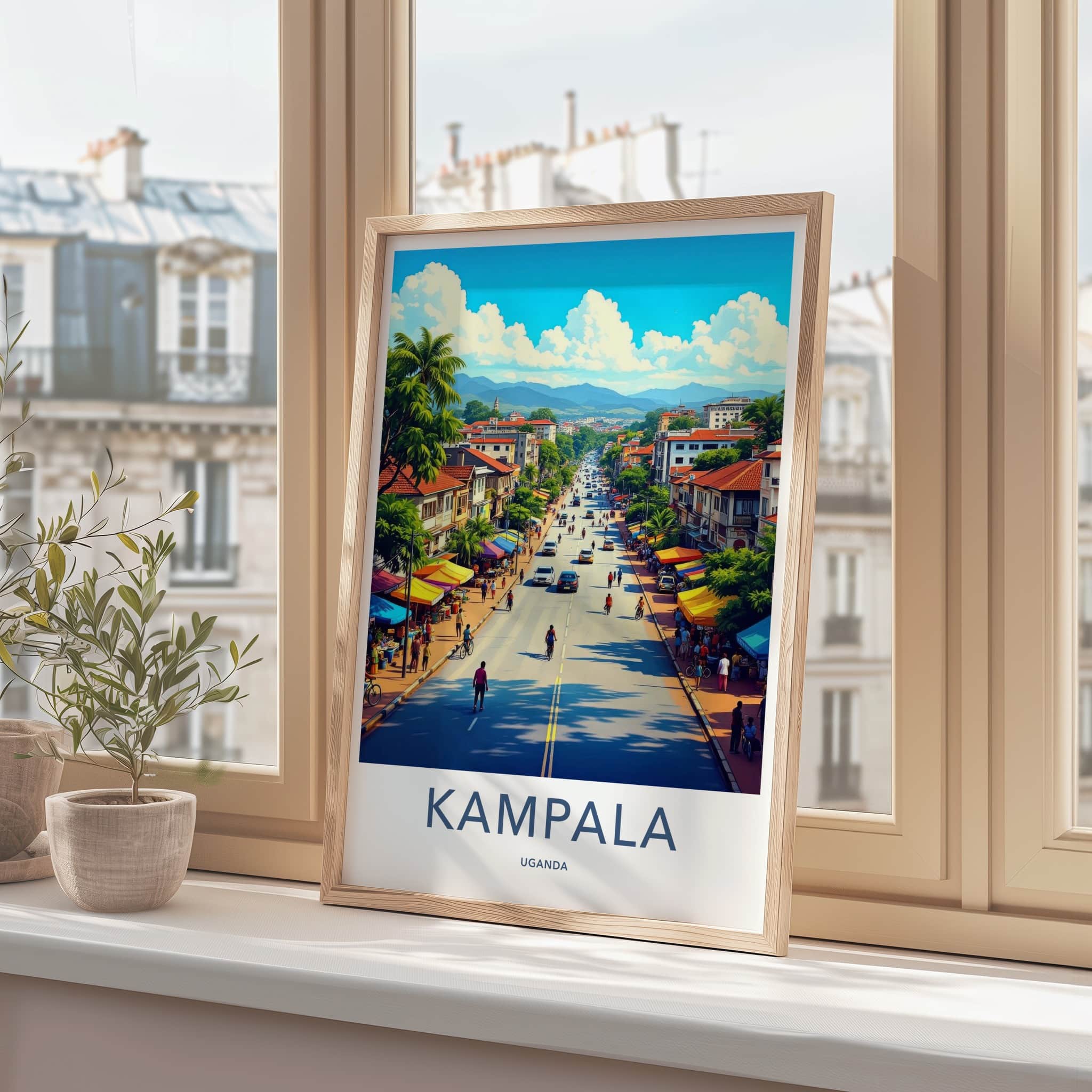 Kampala Poster - Uganda Travel Art - Africa City Street Wall Decor