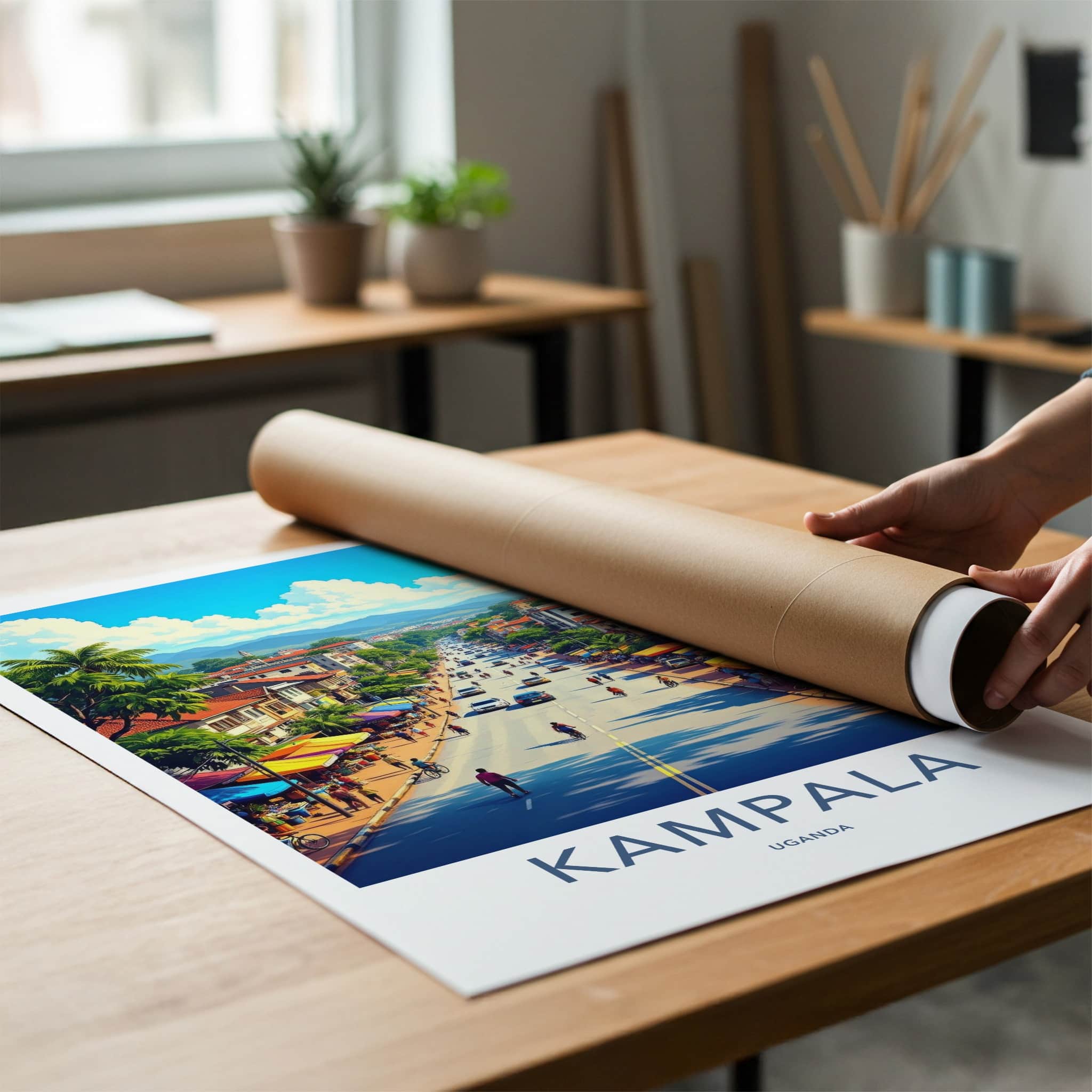 Kampala Poster - Uganda Travel Art - Africa City Street Wall Decor