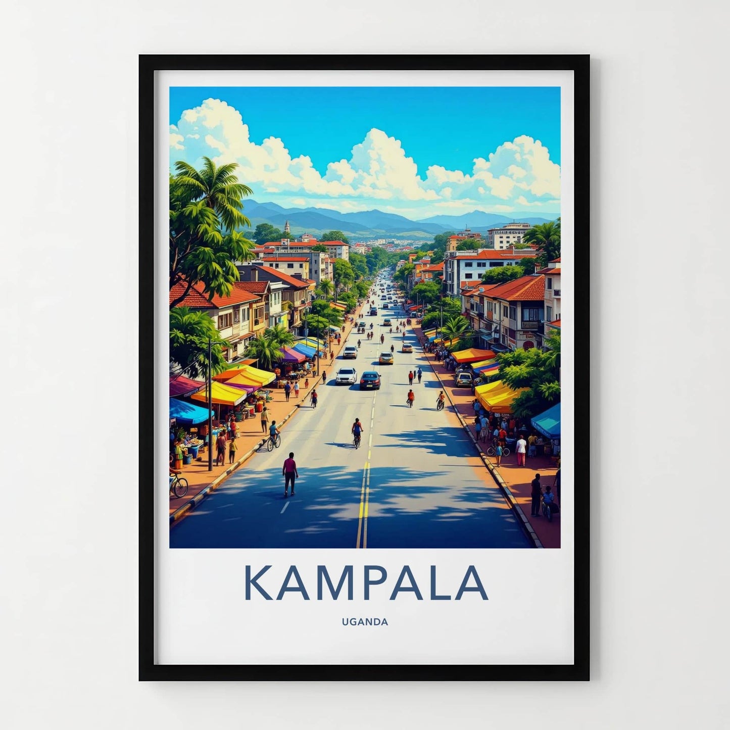 Kampala Poster - Uganda Travel Art - Africa City Street Wall Decor