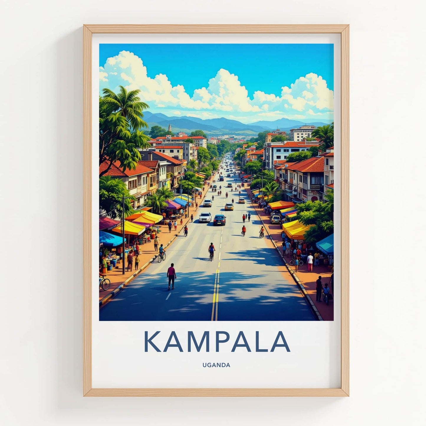 Kampala Poster - Uganda Travel Art - Africa City Street Wall Decor