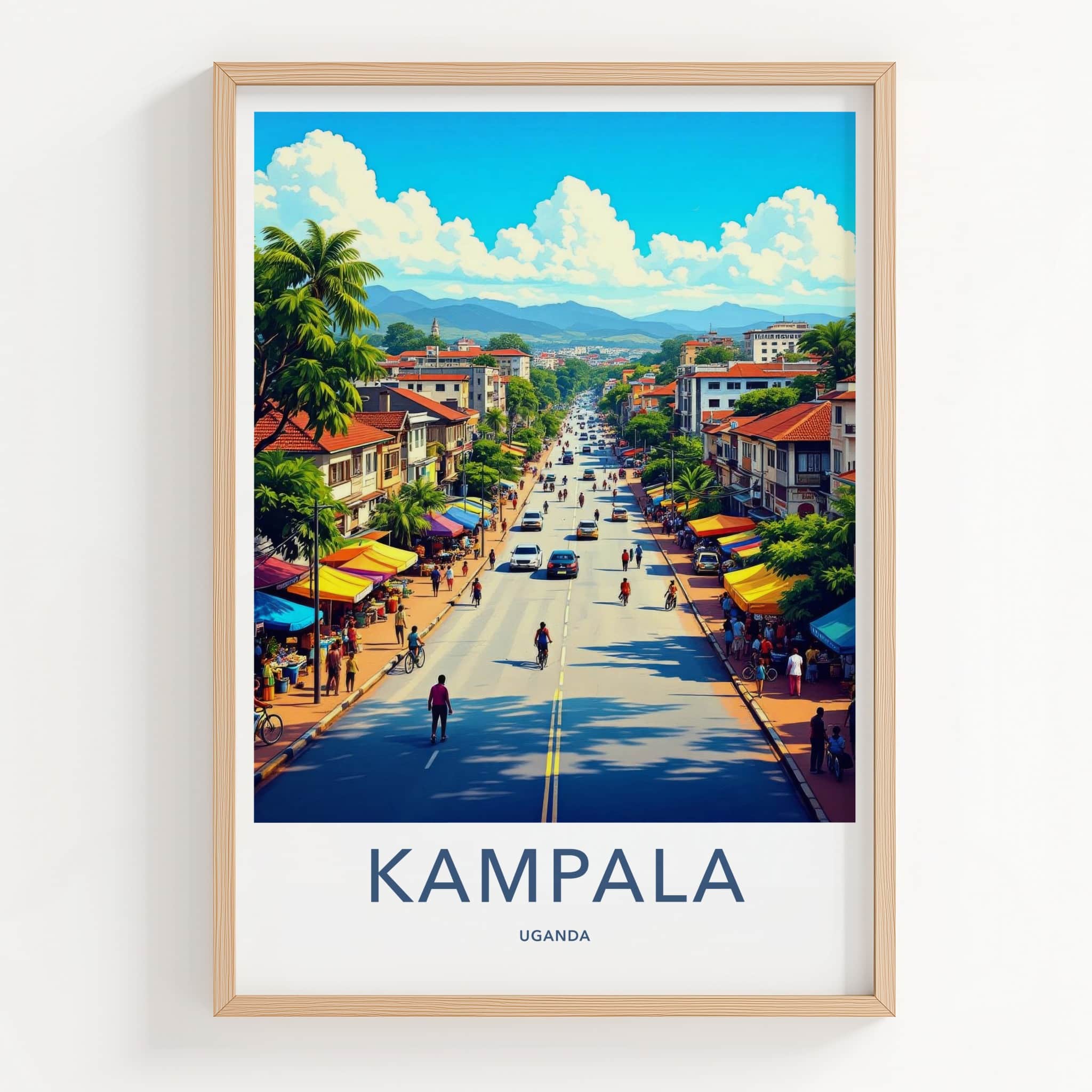 Kampala Poster - Uganda Travel Art - Africa City Street Wall Decor