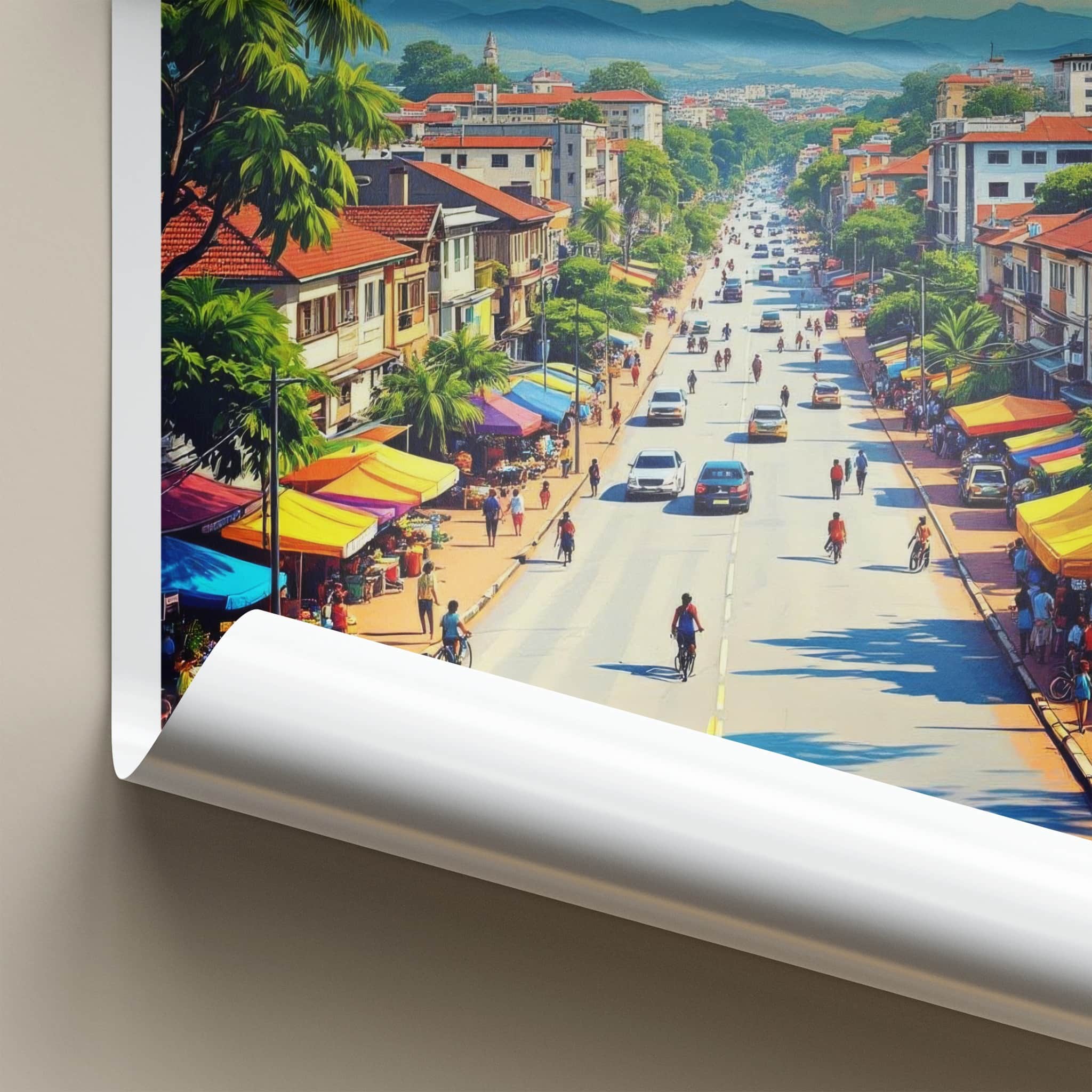 Kampala Poster - Uganda Travel Art - Africa City Street Wall Decor