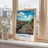 Kampala Poster - Uganda Travel Art - Vibrant City Scene Home Decor