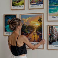 Kampala Poster - Uganda Travel Art - Vibrant Market Sunset Home Decor