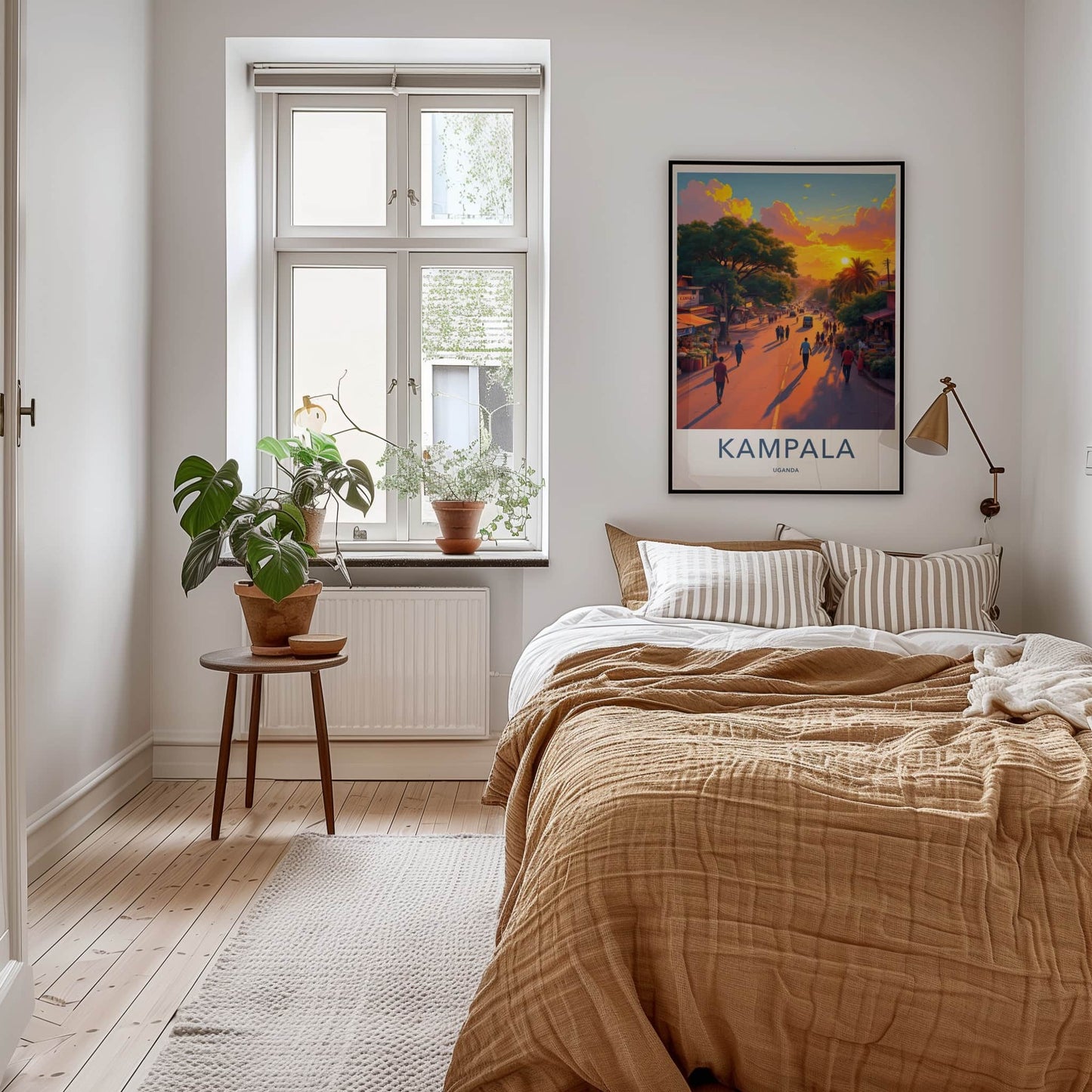 Kampala Poster - Uganda Travel Art - Vibrant Sunset Street Home Decor