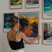Kampala Poster - Uganda Travel Art - Vibrant Sunset Street Home Decor