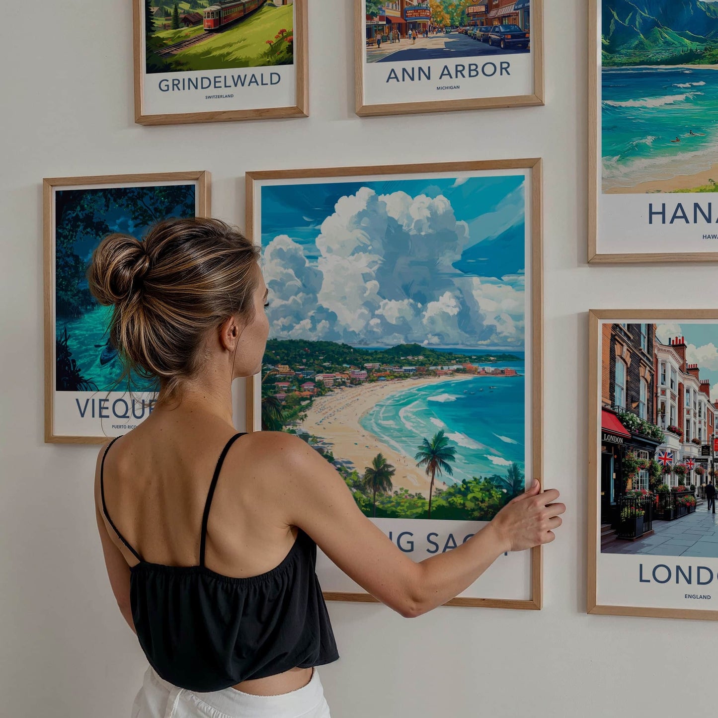 Kampong Saom Poster - Cambodia Travel Art - Vibrant Coastal Landscape Home Decor