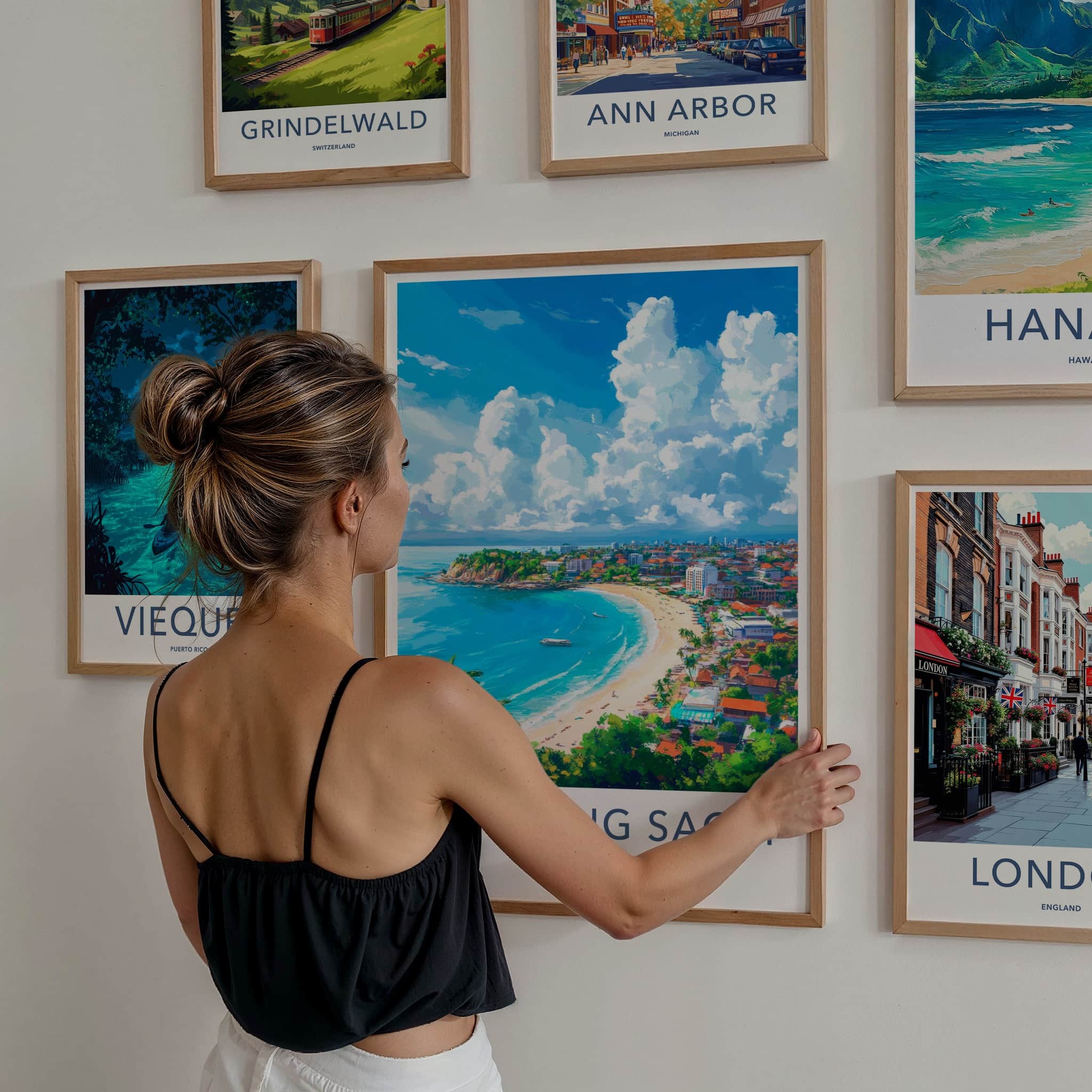 Kampong Saom Poster - Cambodia Travel Art - Vibrant Coastal Scene Home Decor