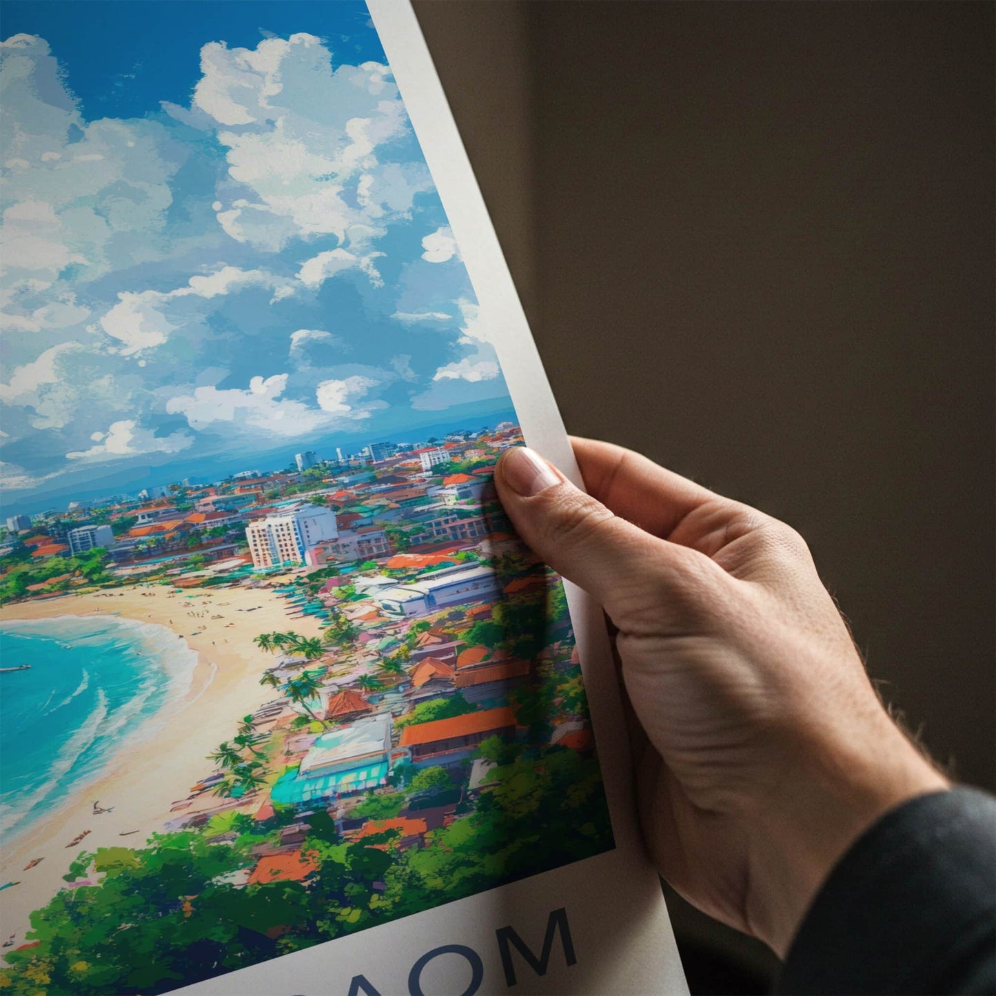 Kampong Saom Poster - Cambodia Travel Art - Vibrant Coastal Scene Home Decor