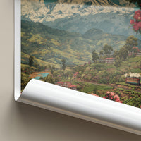 Kanchenjunga Poster - India Travel Art - Sikkim Himalayan Tea Train Home Decor