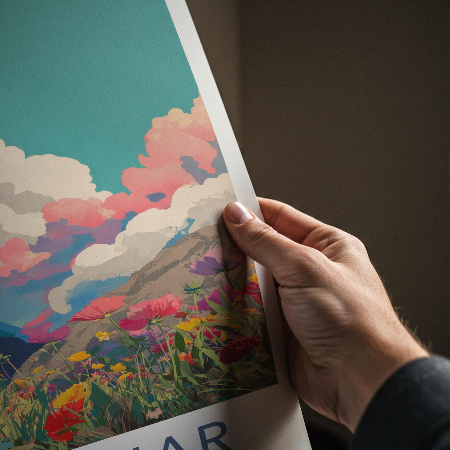 Kandahar Poster - Afghanistan Travel Art - Colorful Flower Field Home Decor