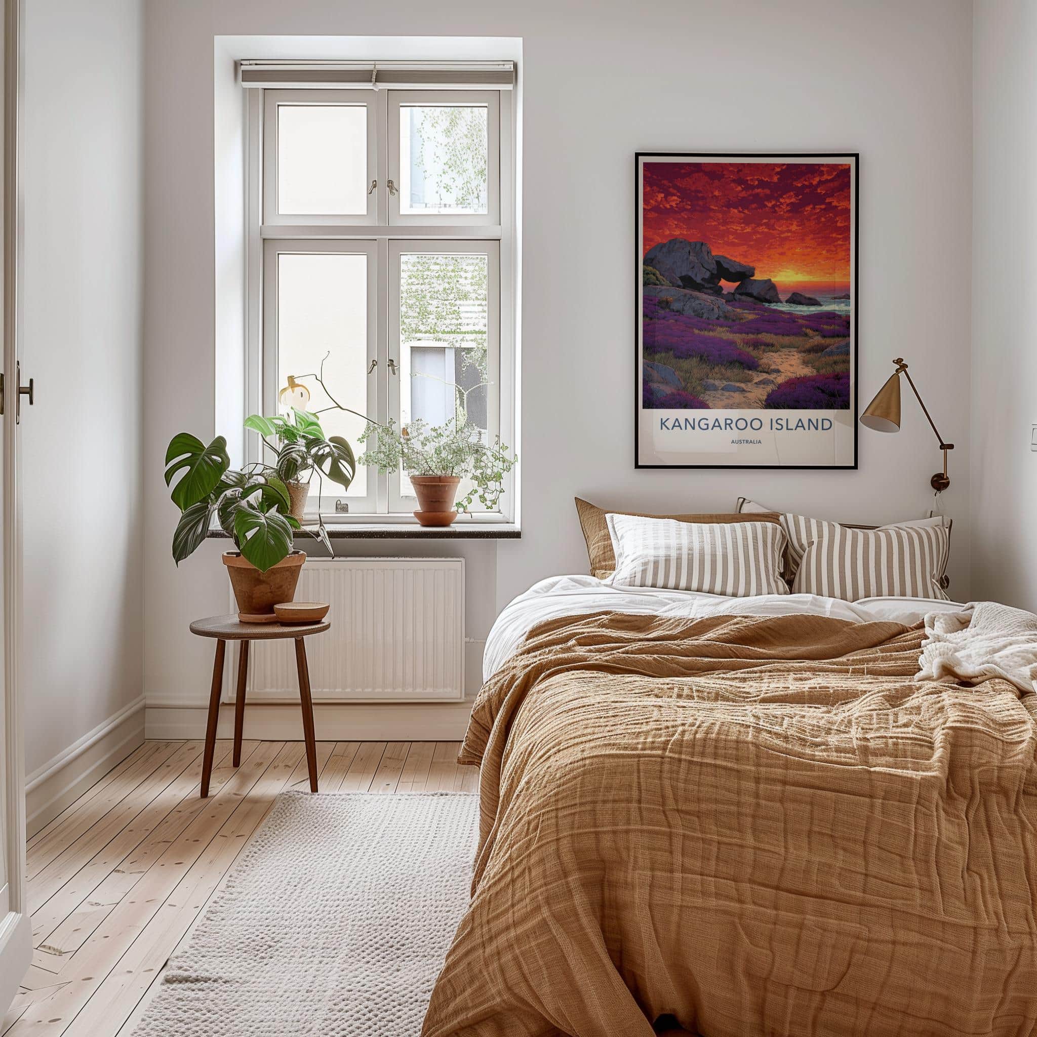 Kangaroo Island Poster - Australia Art Print - Vibrant Coastal Sunset Home Art