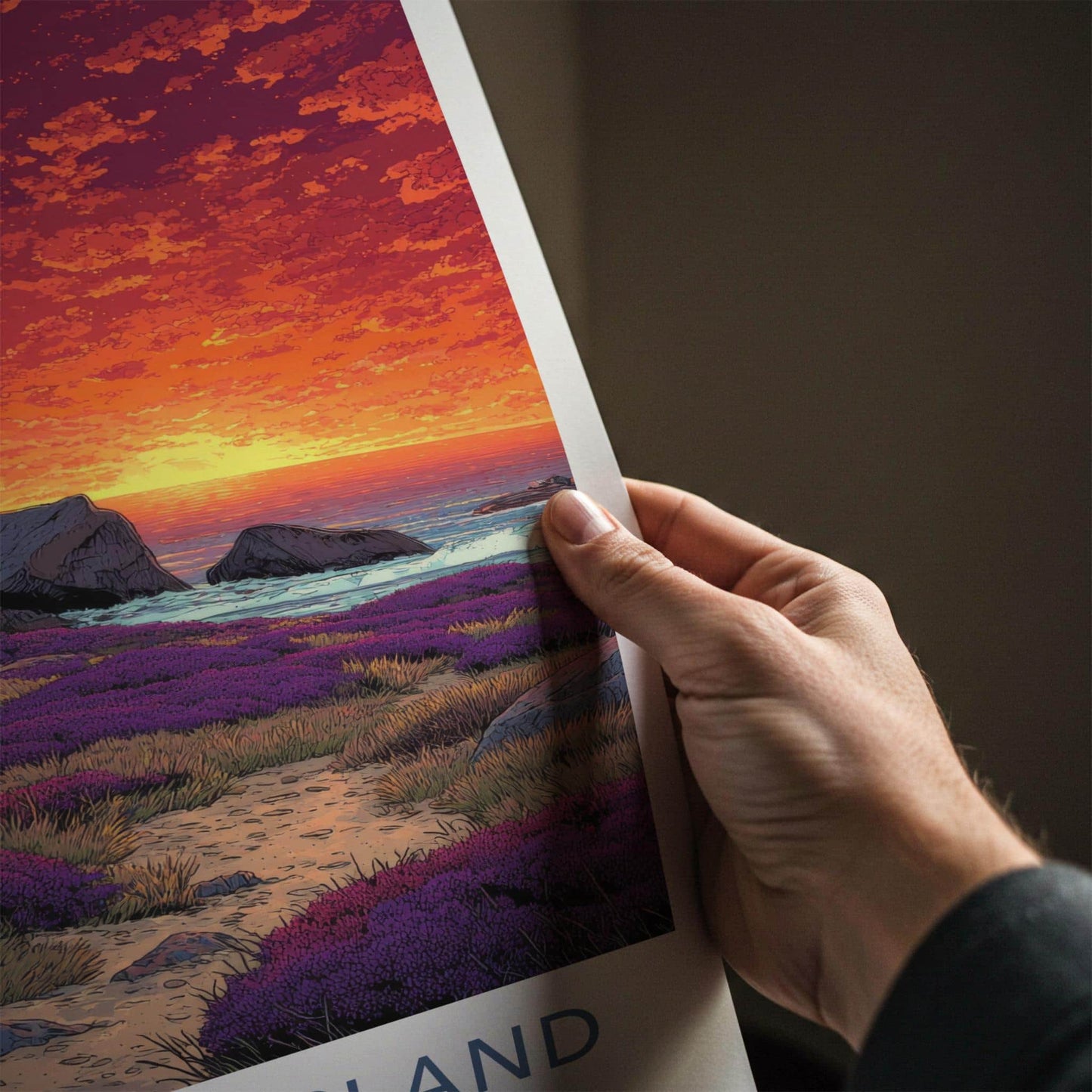 Kangaroo Island Poster - Australia Art Print - Vibrant Coastal Sunset Home Art