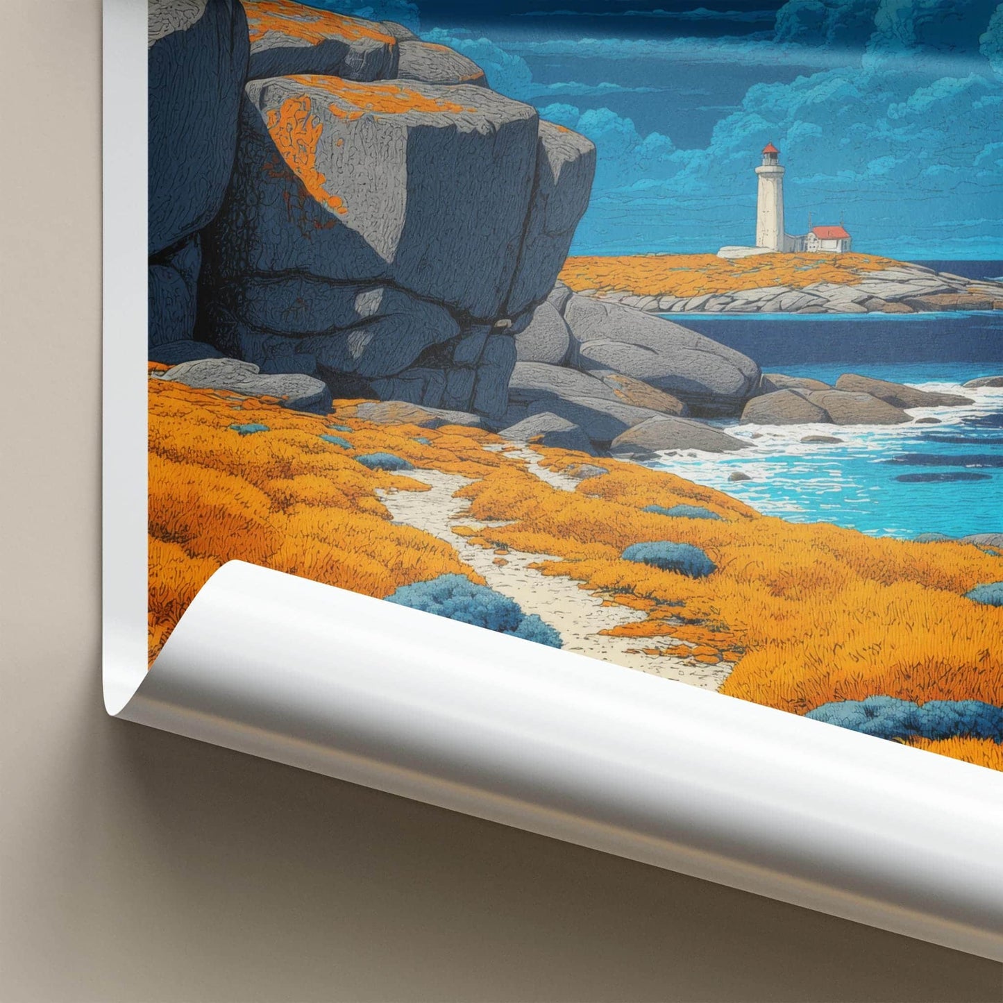 Kangaroo Island Poster - Australia Travel Art - Coastal Lighthouse Path Wall Decor