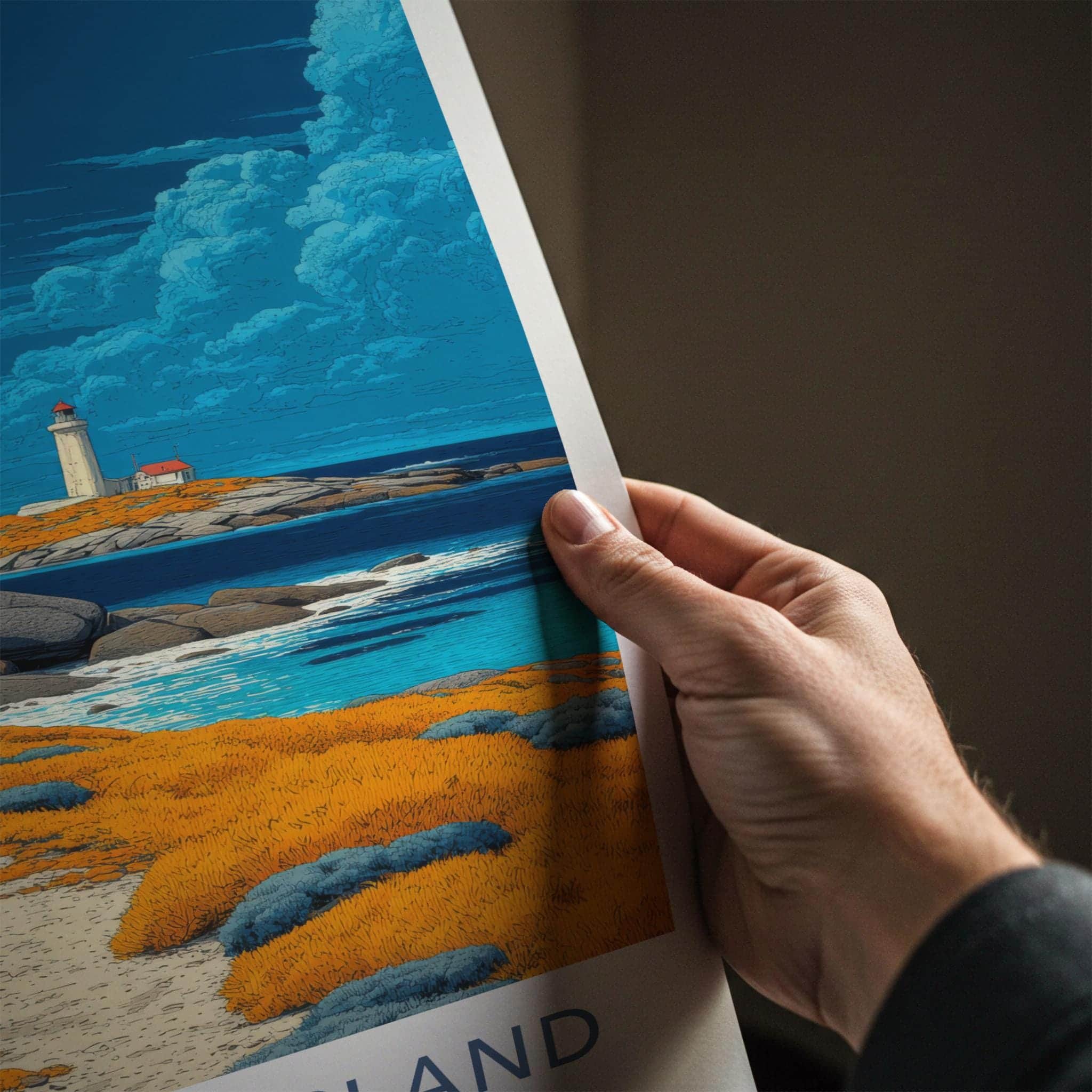 Kangaroo Island Poster - Australia Travel Art - Coastal Lighthouse Path Wall Decor