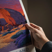 Kangaroo Island Poster - Australia Travel Art - Coastal Rocks Sunset Wall Decor