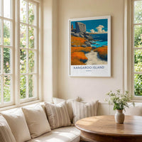 Kangaroo Island Poster - Australia Wall Art - Lighthouse Coastal Path Home Decor