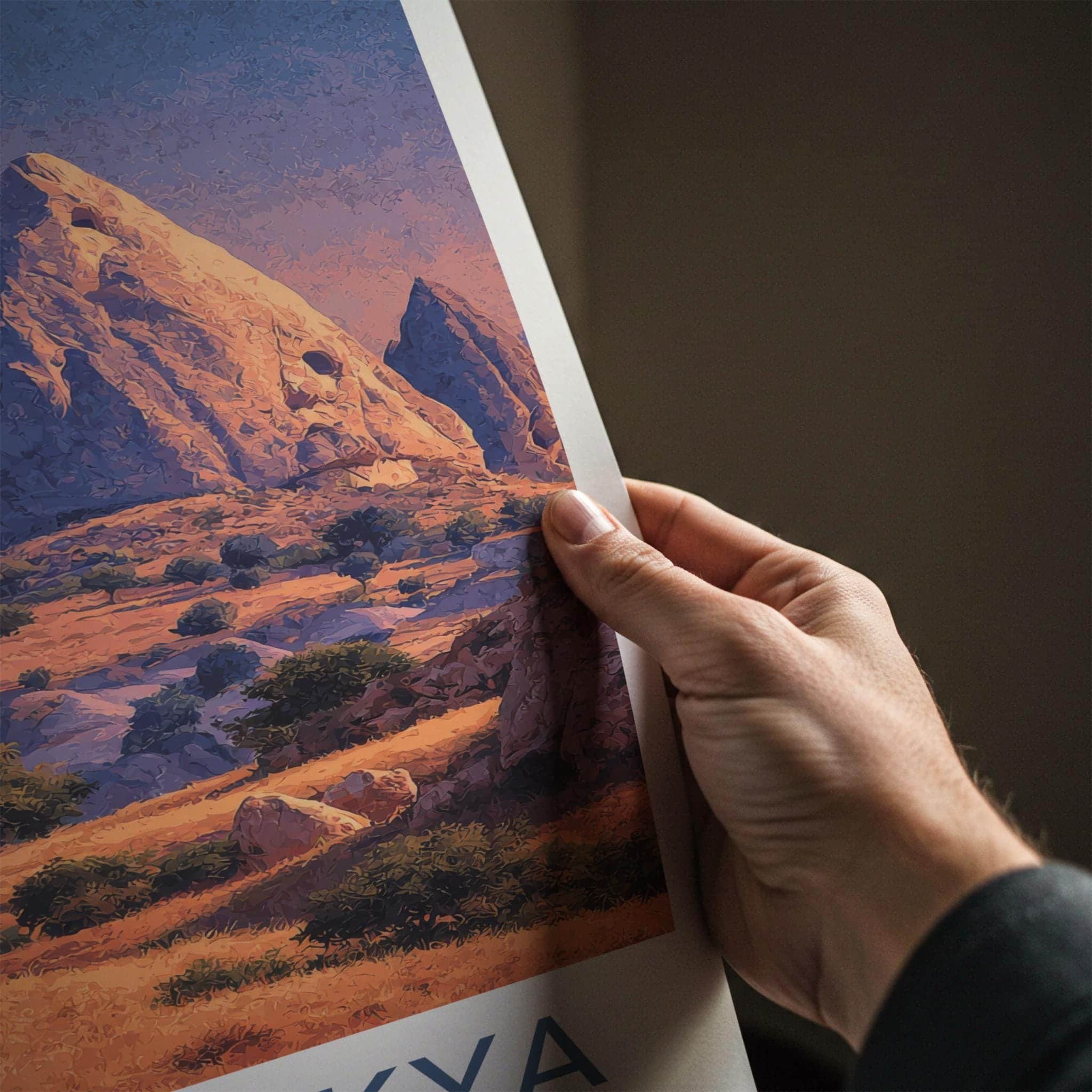 Kapadokya Poster - Turkey Travel Art - Majestic Rock Formations Home Decor