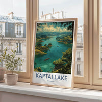 Kaptai Lake Poster - Bangladesh Art Print - Scenic Mountain Lake Wall Decor