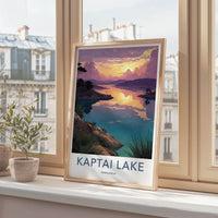 Kaptai Lake Poster - Bangladesh Travel Art - Tranquil Lake Sunset Home Decor