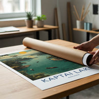 Kaptai Lake Poster - Bangladesh Travel Print - Scenic Lake Boats Home Decor