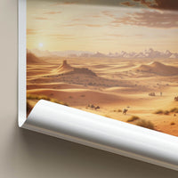 Kara Kum Poster - Turkmenistan Wall Art - Golden Desert Dunes Home Decor