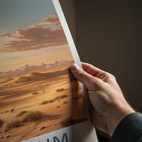 Kara Kum Poster - Turkmenistan Wall Art - Golden Desert Dunes Home Decor