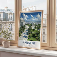 Karachi Poster - Pakistan Travel Art - Grand Architecture View Home Decor