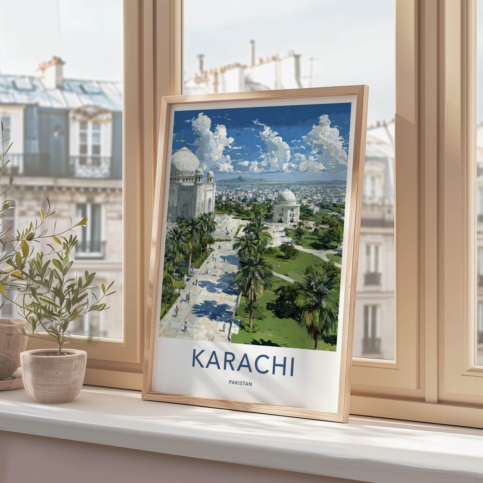 Karachi Poster - Pakistan Travel Art - Grand Architecture View Home Decor