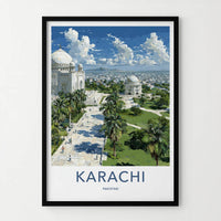 Karachi Poster - Pakistan Travel Art - Grand Architecture View Home Decor