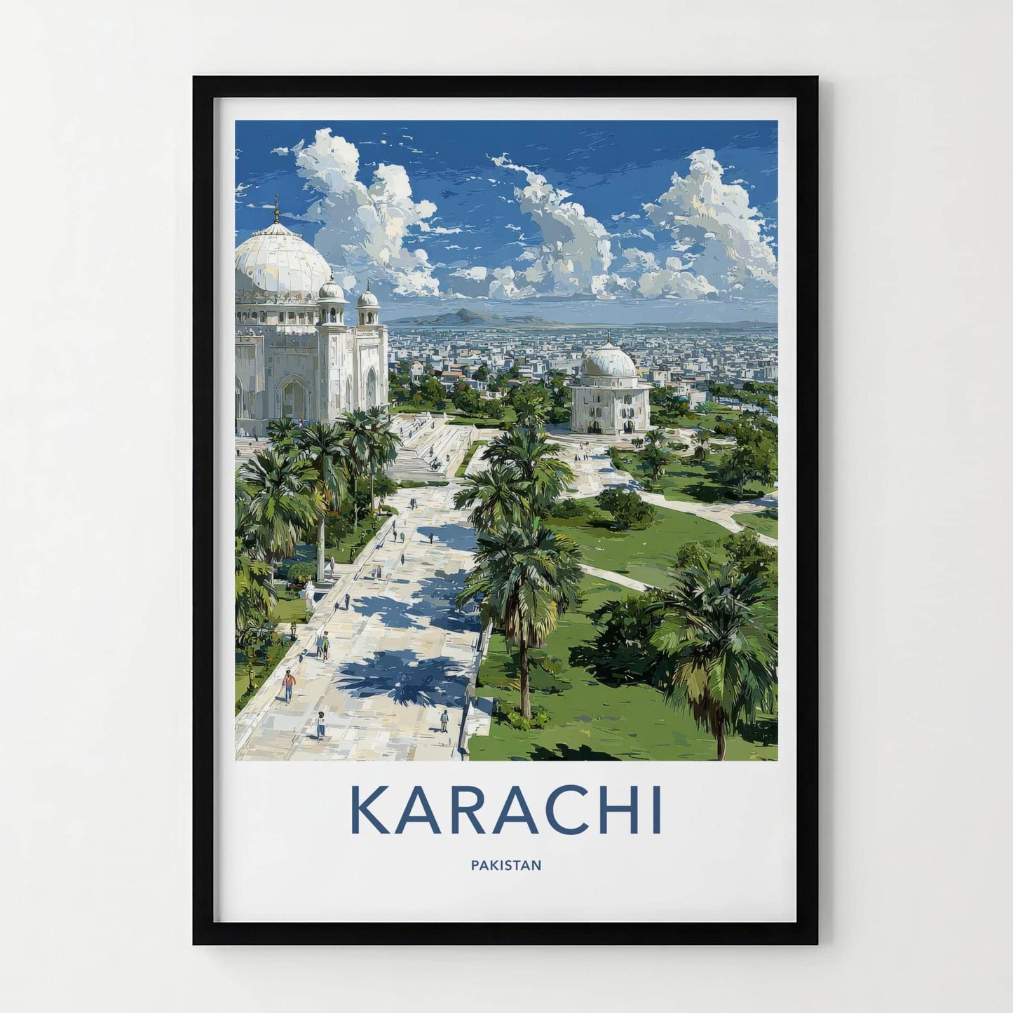 Karachi Poster - Pakistan Travel Art - Grand Architecture View Home Decor