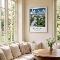 Karachi Poster - Pakistan Travel Art - Grand Architecture View Home Decor