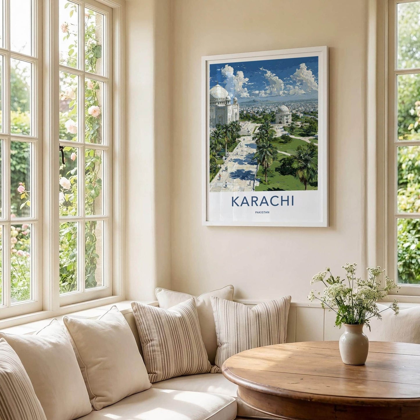 Karachi Poster - Pakistan Travel Art - Grand Architecture View Home Decor