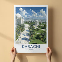 Karachi Poster - Pakistan Travel Art - Grand Architecture View Home Decor