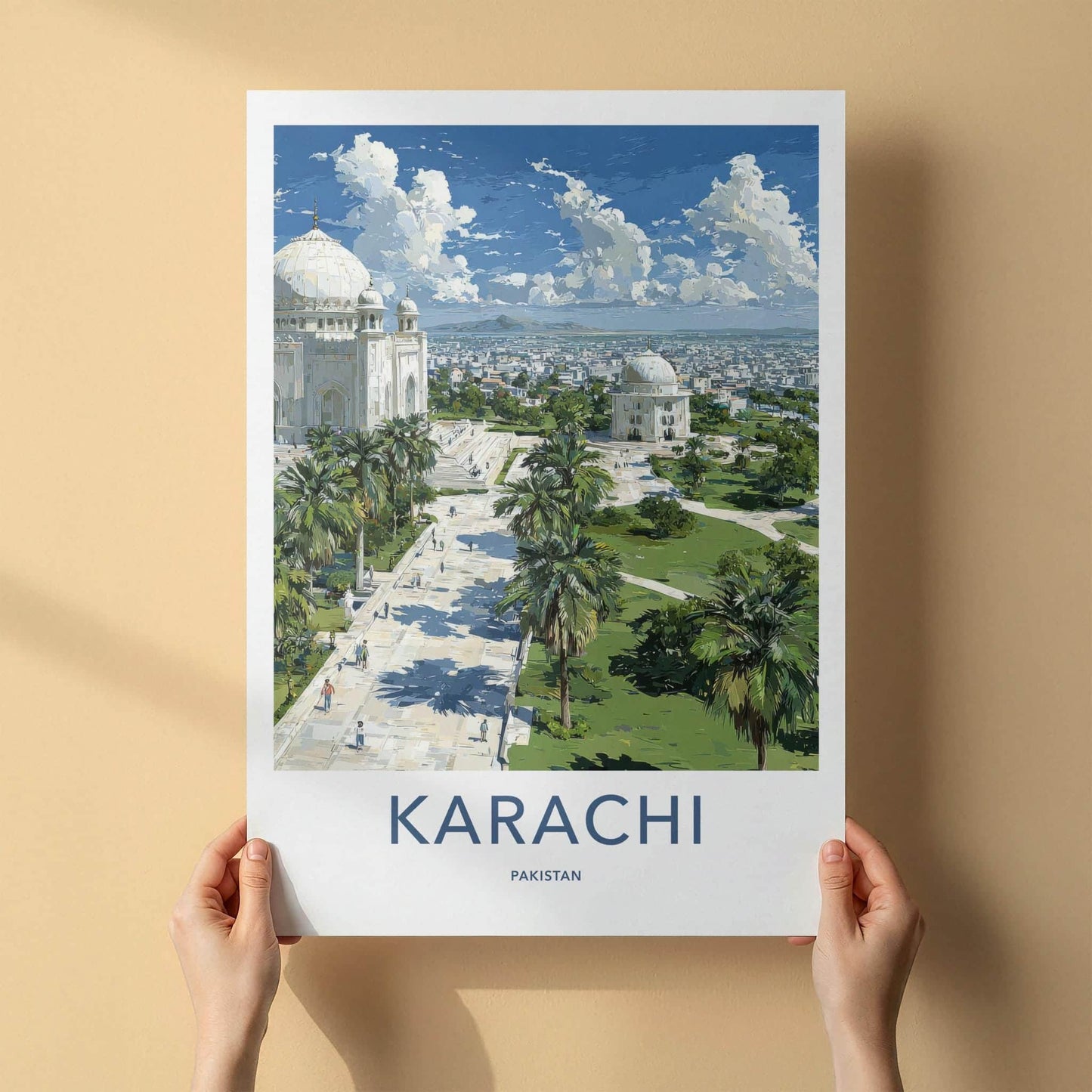 Karachi Poster - Pakistan Travel Art - Grand Architecture View Home Decor