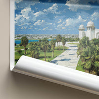 Karachi Poster - Pakistan Travel Art - White Dome Building Home Decor