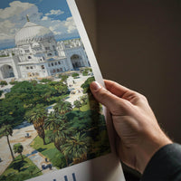 Karachi Poster - Pakistan Wall Art - Majestic Dome Green Gallery Art