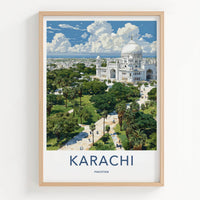 Karachi Poster - Pakistan Wall Art - Majestic Dome Green Gallery Art