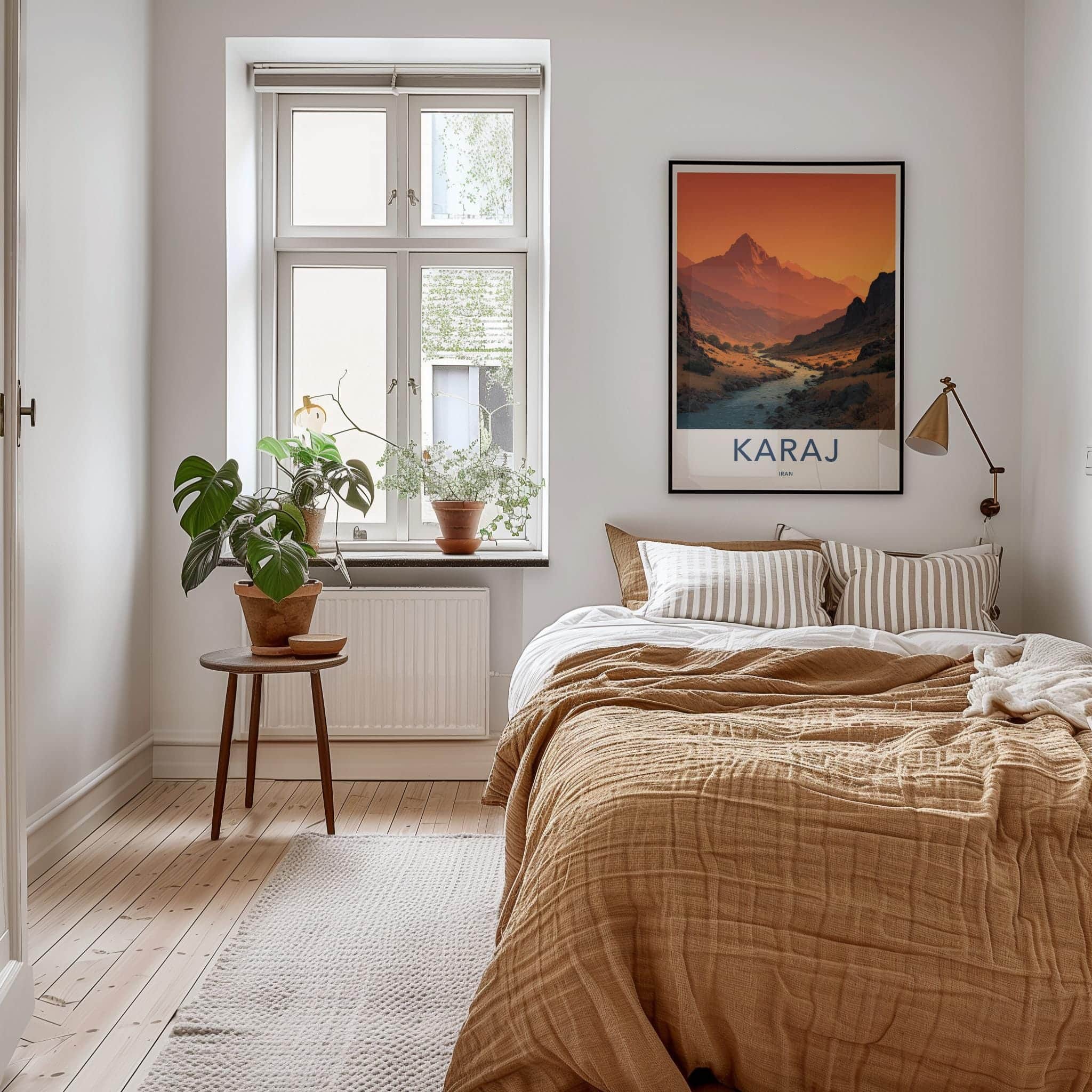 Karai Poster - Iran Framed Print - Orange Sky Mountain Framed Decor