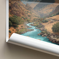 Karaj Poster - Iran Framed Print - River Canyon Mountains Framed Decor